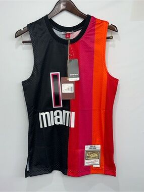 Chris Bosh Miami Heat Mitchell and Ness 2011-12 HWC Split Swingman Jersey $135
